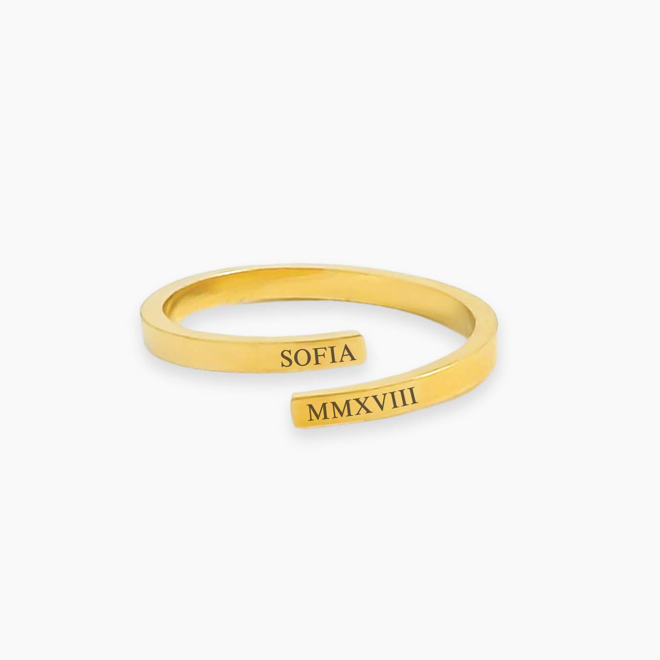 Bague Personnalisable AIRE | Texte Personnalisé