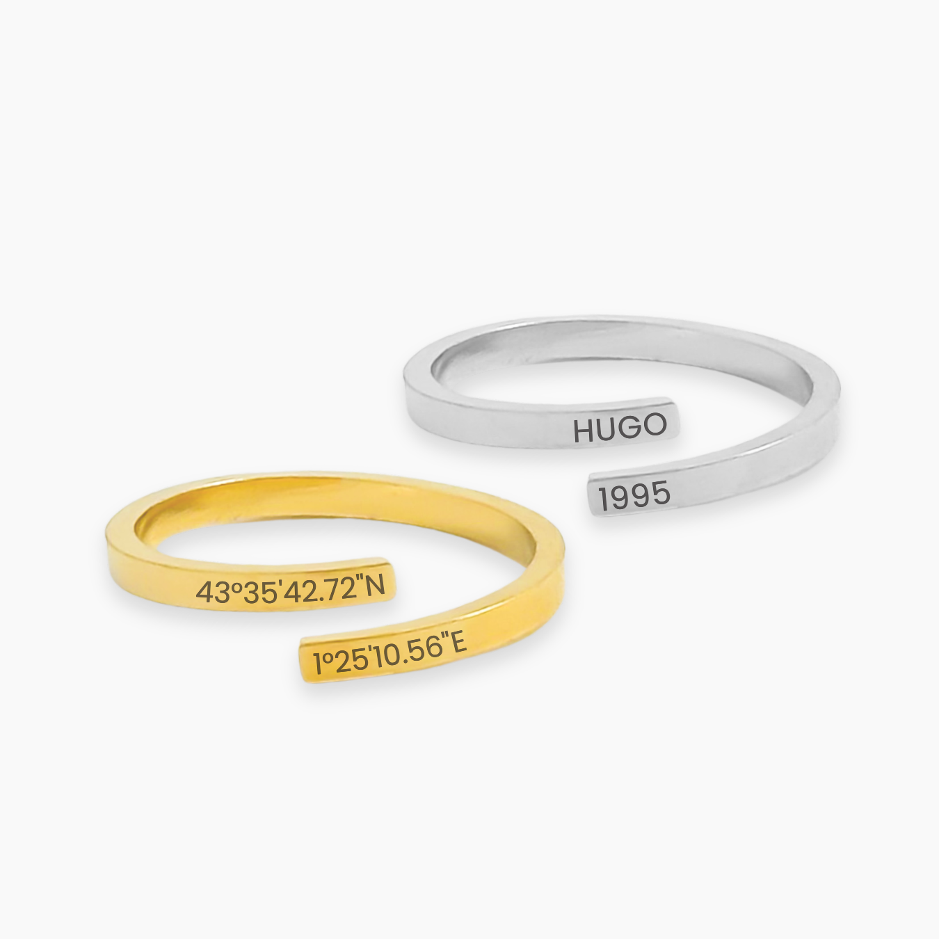 Bague Personnalisable AIRE | Texte Personnalisé