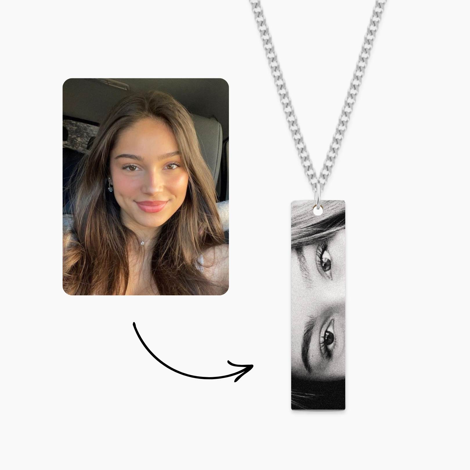 VEGA Collier Personnalisable | Photo/Yeux