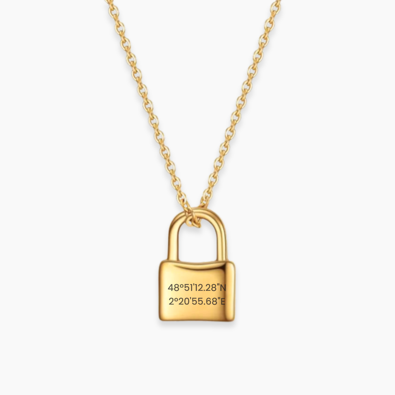 LOCK Personalizable Necklace | Coordinates