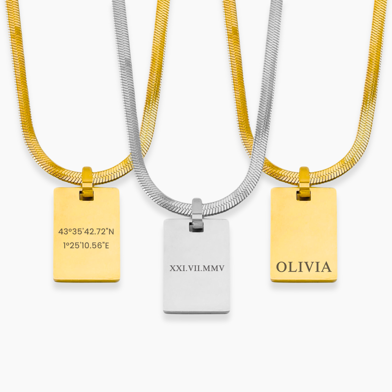 AZUR Personalizable Necklace | Coordinates