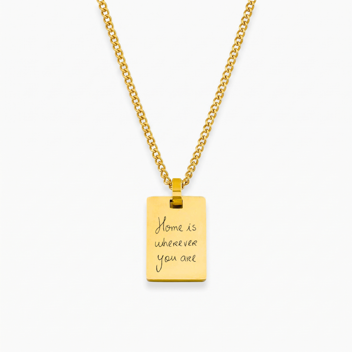 Collar personalizado AZUR en dorado con cadena cubana