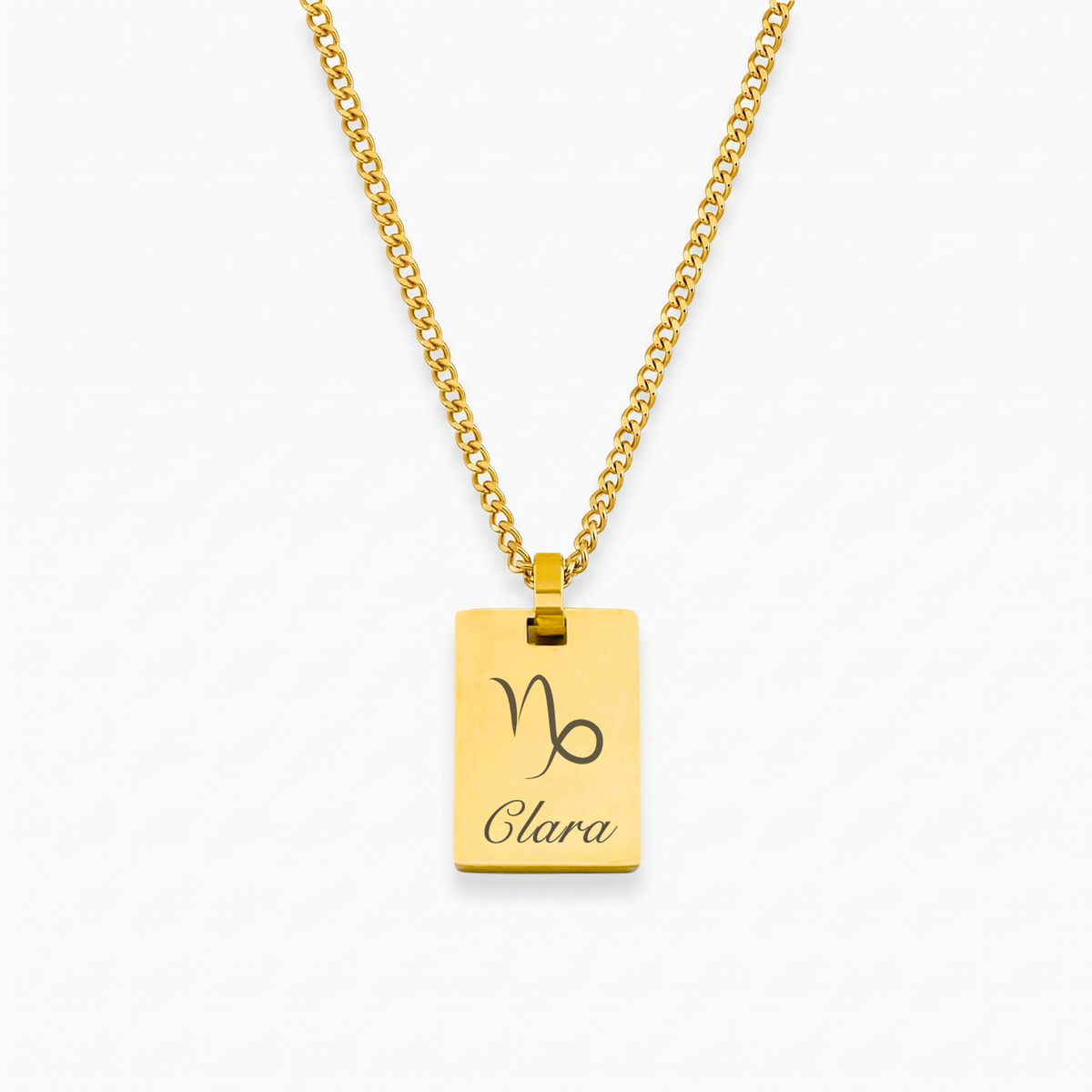 Collar personalizado AZUR en dorado con cadena cubana
